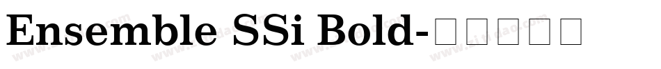 Ensemble SSi Bold字体转换
